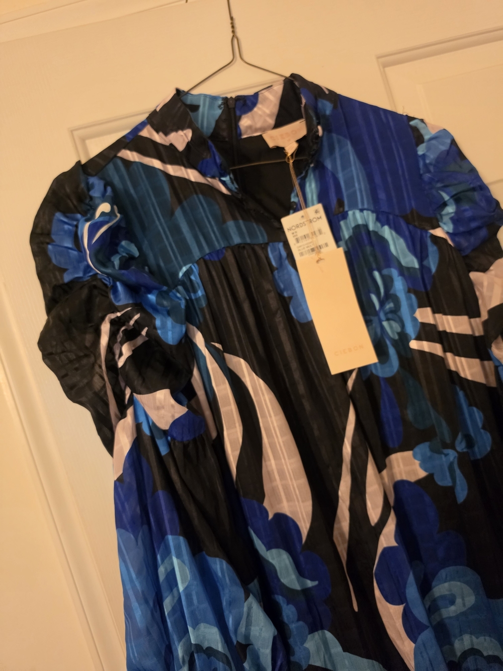 Ciebon Blue Floral Long-Sleeve Midi Dress - Women - Picture 4 of 5